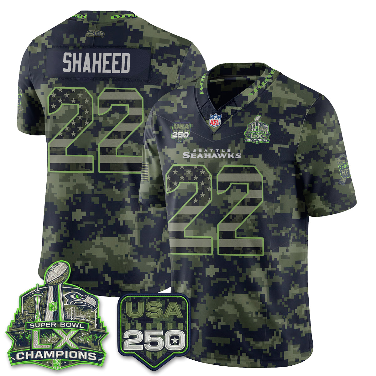Seattle Seahawks 2026 Salute to Service Edition Vapor Jersey - Stitched-NQD