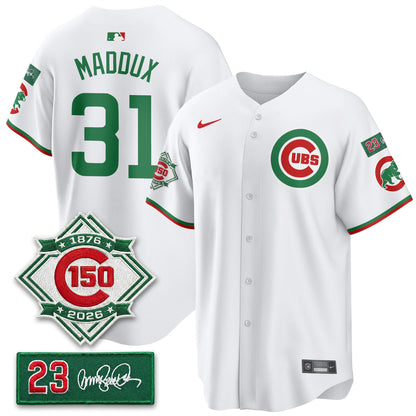 CHC Limited Mexico Jersey - 150th Anniversary + Ryne Sandberg Tribute Patch Stitched