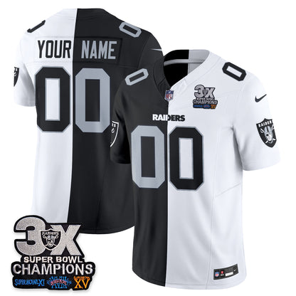 Las Vegas Raiders Split Edition Vapor Custom Jersey - Stitched