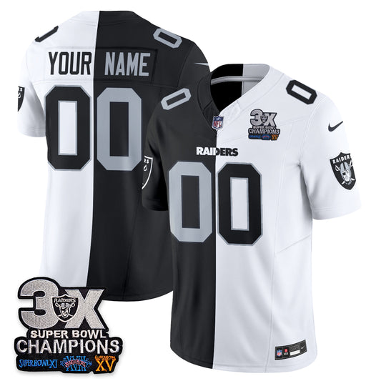 Las Vegas Raiders Split Edition Vapor Custom Jersey - Stitched