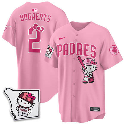 San Diego Padres x Meow KT Pink Edition Vapor Jersey - Stitched