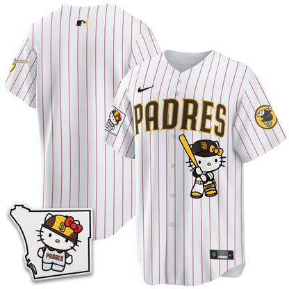 San Diego Padres x Meow KT Pink Edition Vapor Jersey - Stitched