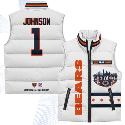 Chicago Bears "Windy City" Puffer Vest - Printed