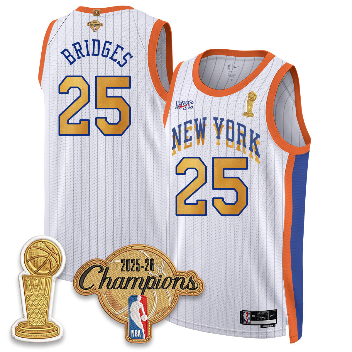 New York Knicks Champions Night Vapor Jersey - Stitched-NQD