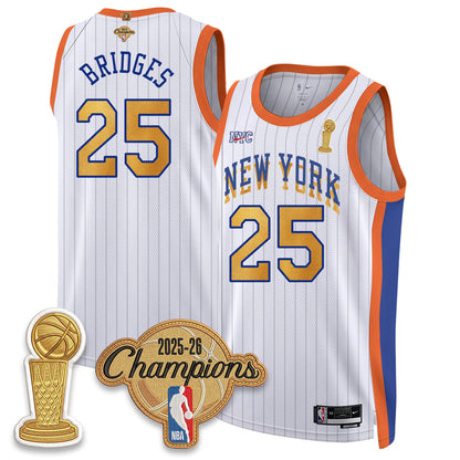 New York Knicks Champions Night Vapor Jersey - Stitched-NQD