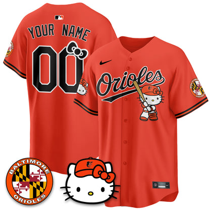 Baltimore Orioles x Meow Kitty Vapor Premier Limited Custom Jersey - Stitched