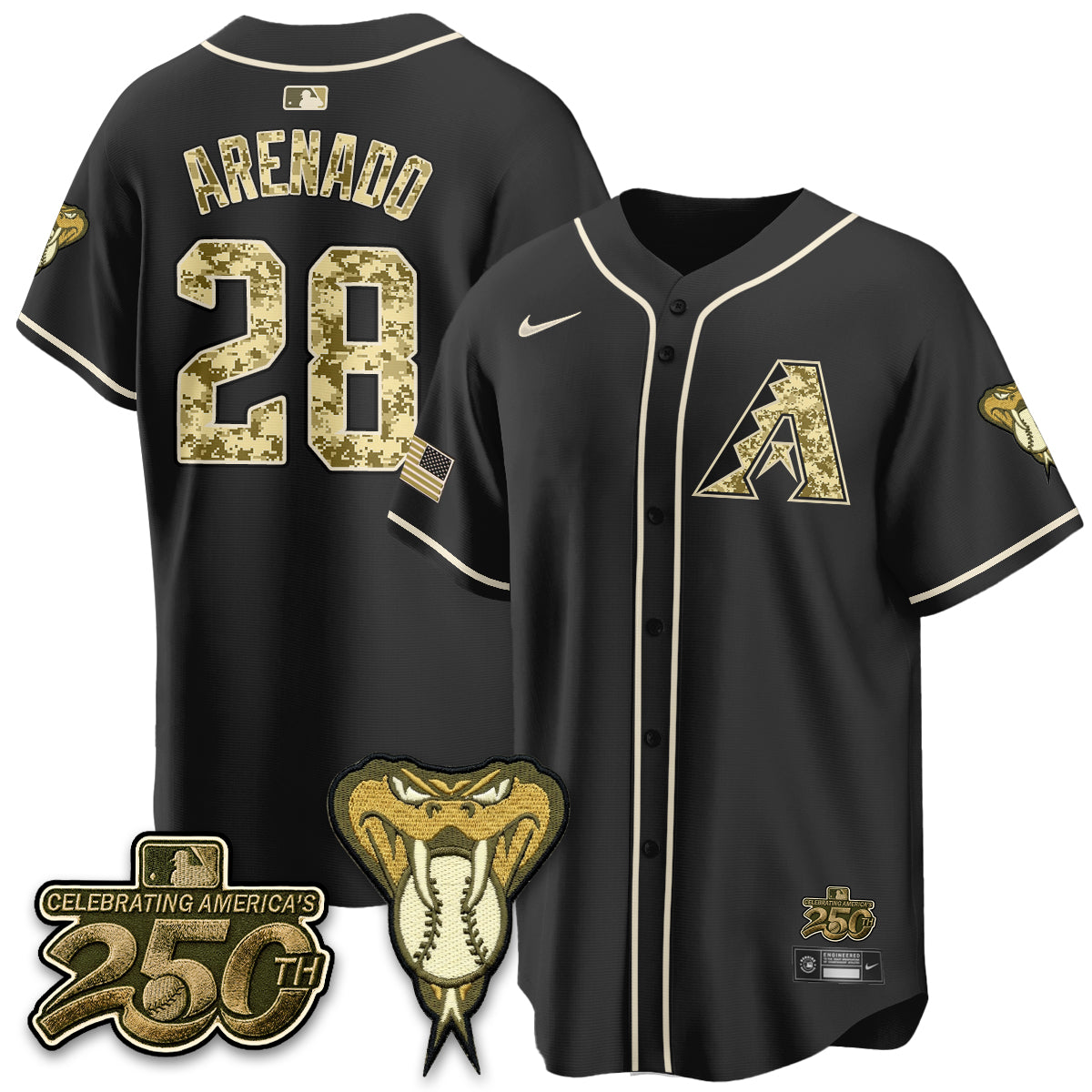 Arizona Diamondbacks Salute to Service 2026 Vapor Premier Limited Jersey - All Stitched
