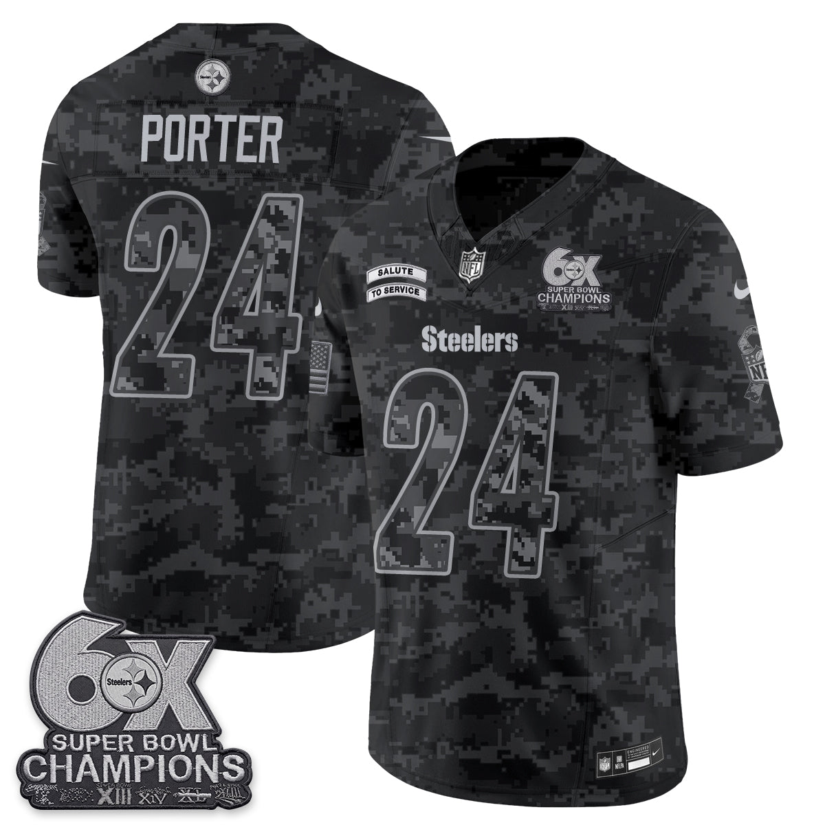 Pittsburgh Steelers 2026 Salute to Service Edition Vapor Jersey V3- Stitched-NQD