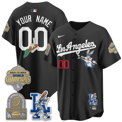 Los Angeles Dodgers Bunny Vapor Limited Custom Jersey - All Stitched
