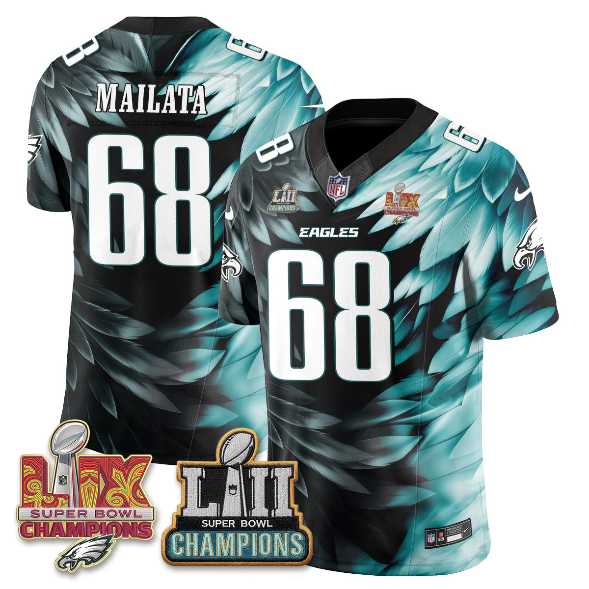 Philadelphia Eagles Fangear Edition Vapor Jersey - Stitched
