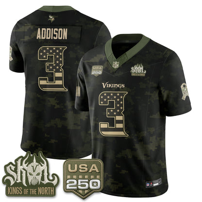 Minnesota Vikings 2026 Salute to Service Edition Vapor Jersey - Stitched