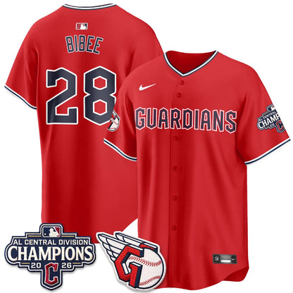 Cleveland Guardians 2026 AL Central Champs Vapor Jersey - Stitched