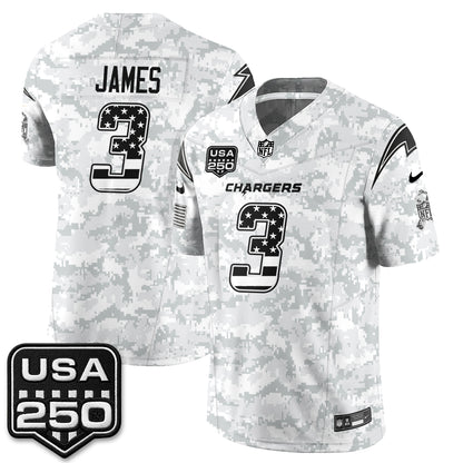 Los Angeles Chargers 2026 Salute to Service Vapor Jersey - Stitched
