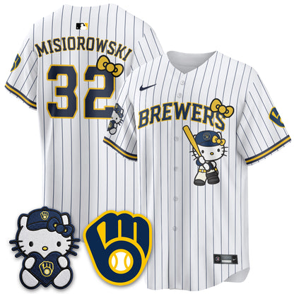 Milwaukee Brewers Meow KT Night Vapor Limited Jersey - Stitched