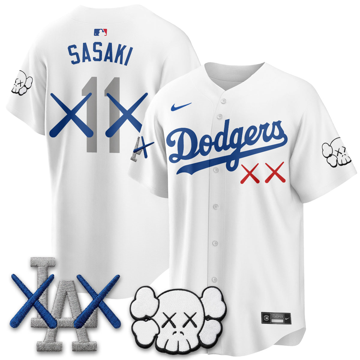 Los Angeles Dodgers x KAWS Edition Vapor Jersey - Stitched