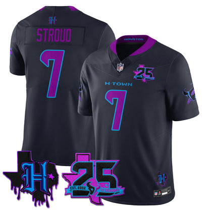Houston Texans 25th Seasons in 2026 DJ Screw Vapor Limited Jersey - All Stitched