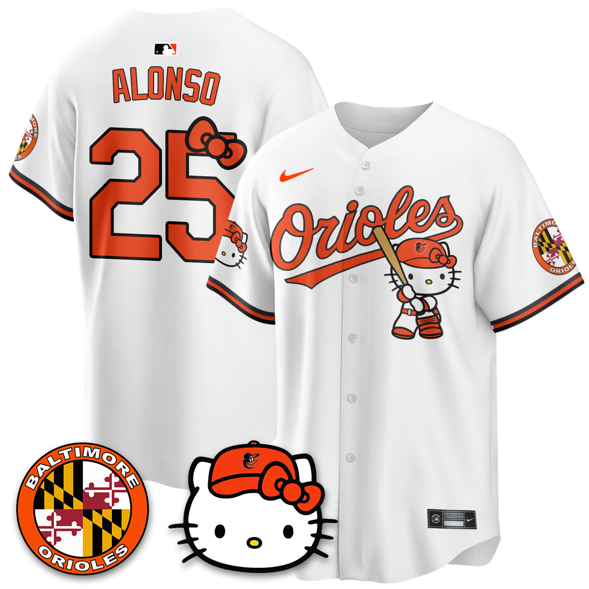 Baltimore Orioles x Meow Kitty Vapor Premier Limited Jersey - Stitched