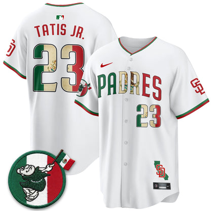 San Diego Padres Mexico Style Vapor Jersey - Stitched