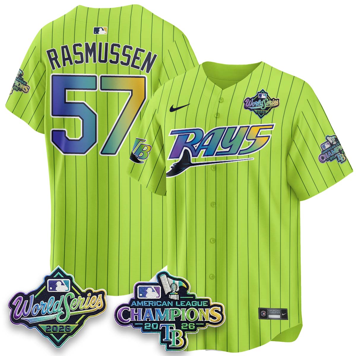 Tampa Bay Rays 2026 AL Champions Limited Vapor Jersey - Stitched-NQD