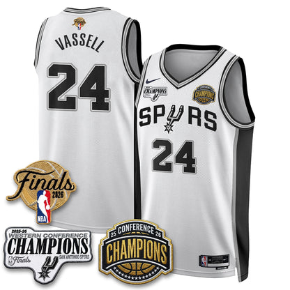 San Antonio Spurs 2026 NBA Western Conference Champions Vapor Jersey - Stitched