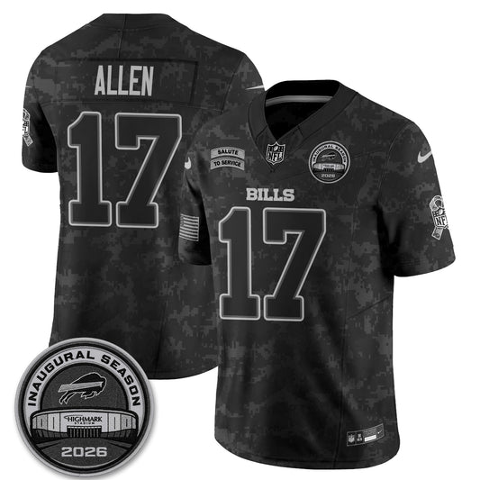 Buffalo Bills 2026 Salute to Service Edition Vapor Jersey V2- Stitched-NQD