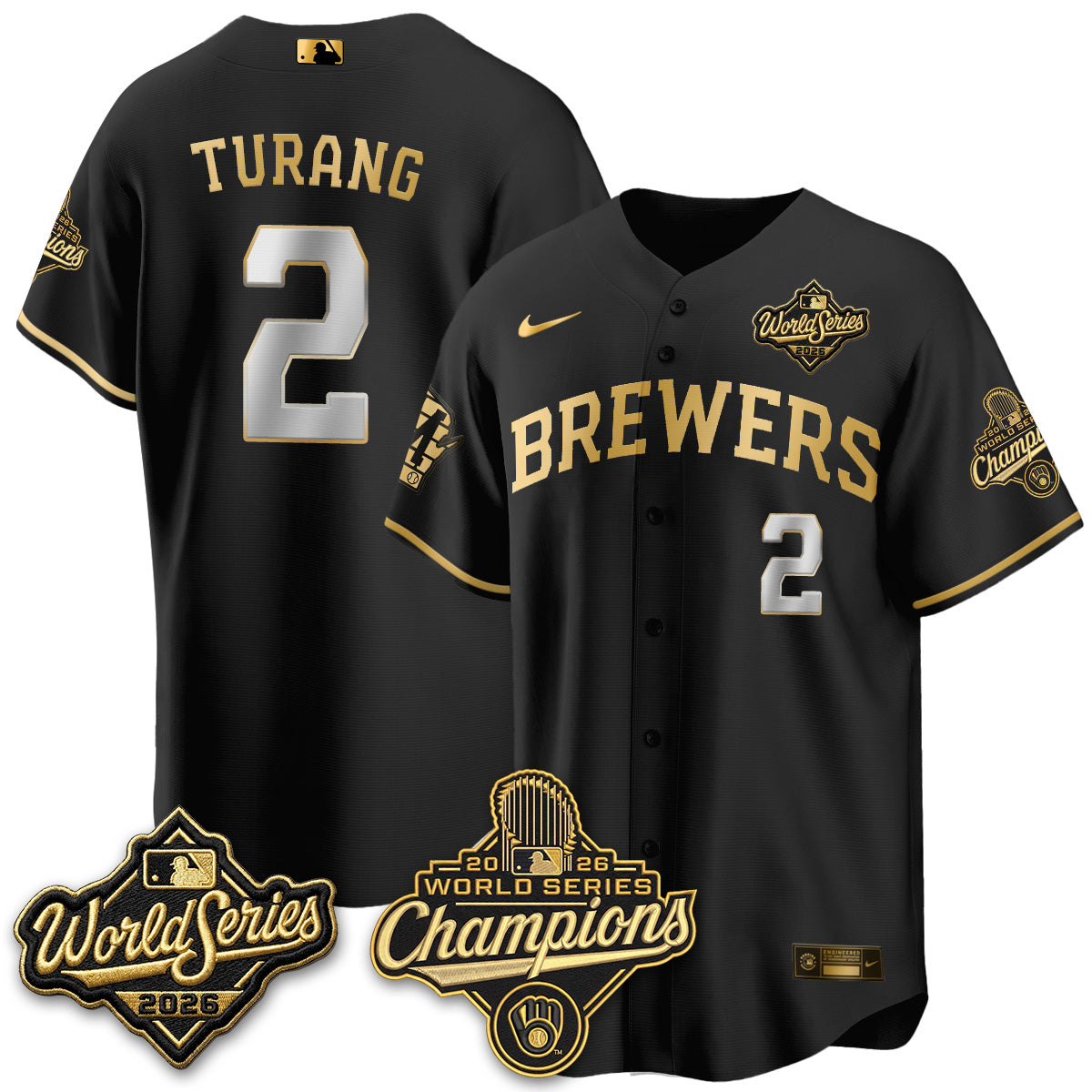 Milwaukee Brewers 2026 WS Champions Vapor Jersey - Stitched