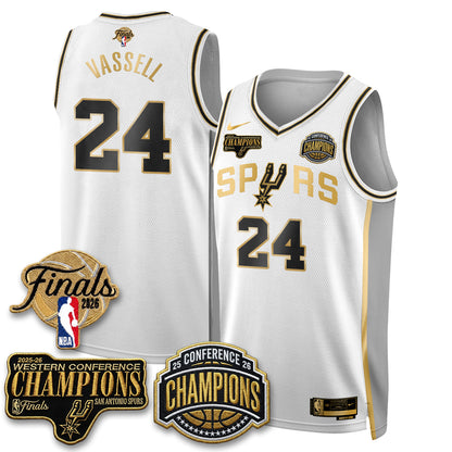 San Antonio Spurs 2026 NBA Western Conference Champions Vapor Special Edition Jersey - Stitched