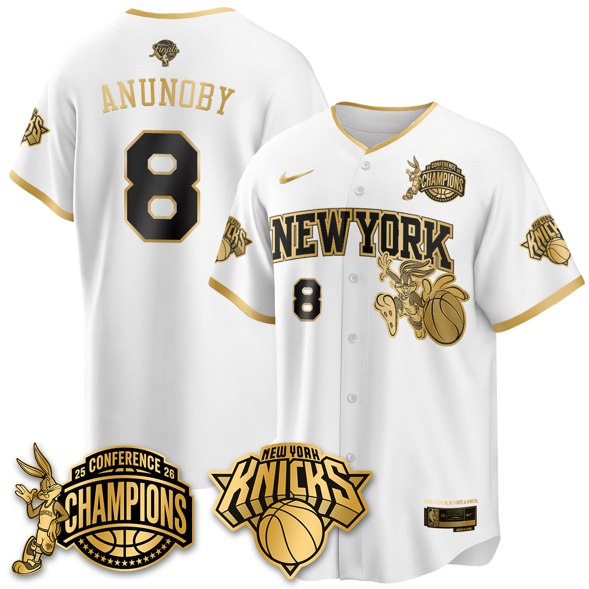 New York Knicks 2026 NBA Finals x Bunny Vapor Jersey V2- Stitched