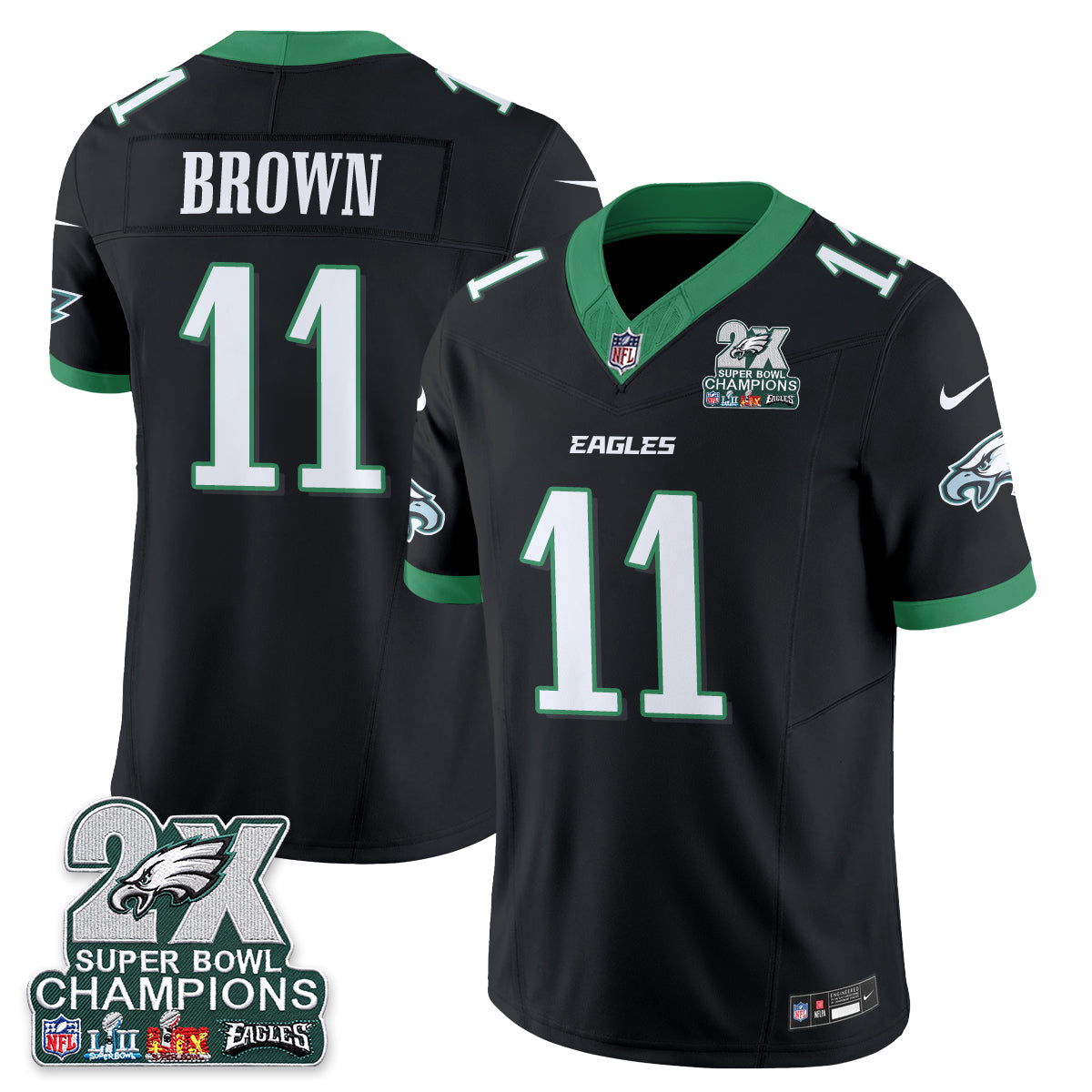Philadelphia Eagles Fan Gear Vapor Jersey V3- Stitched
