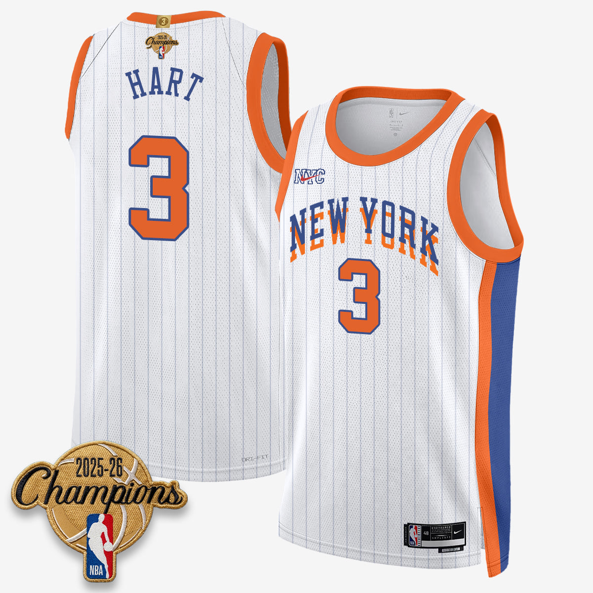 New York Knicks 2026 Basketball Champions Vapor Jersey V2- Stitched