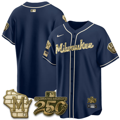 Milwaukee Brewers Armed Forces Day 2026 Vapor Limited Jersey - All Stitched