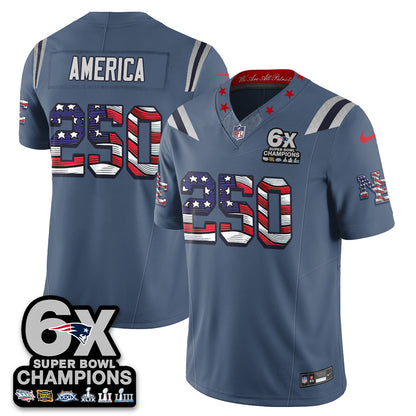 New England Patriots America Edition Vapor Jersey V2- Stitched