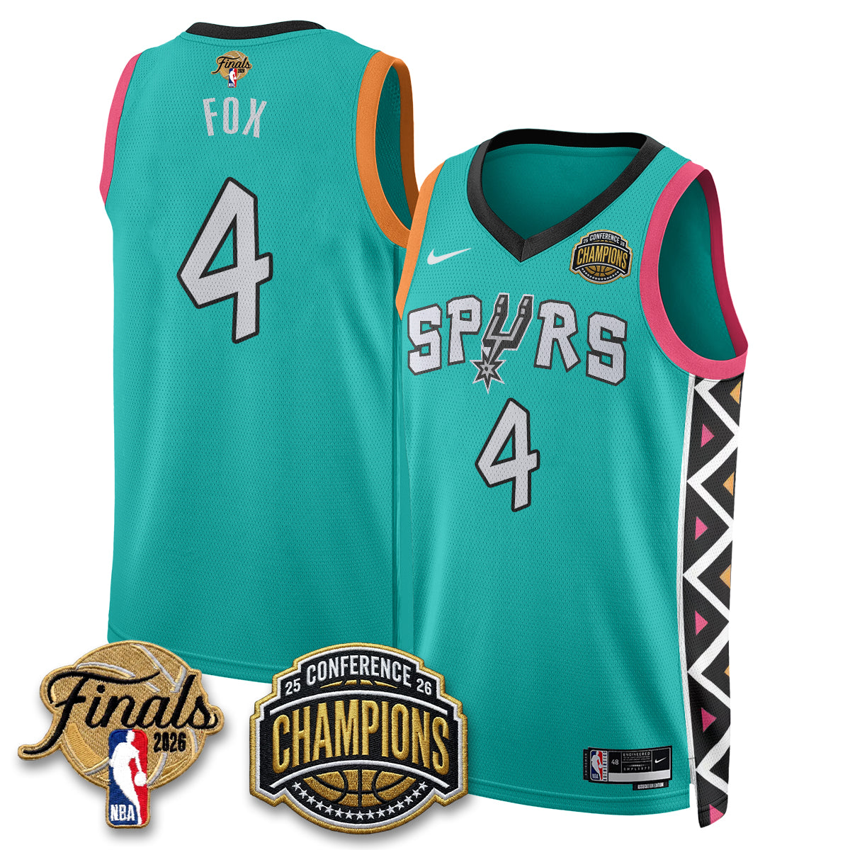 San Antonio Spurs 2026 NBA Western Conference Champions Vapor City Edition Jersey - Stitched