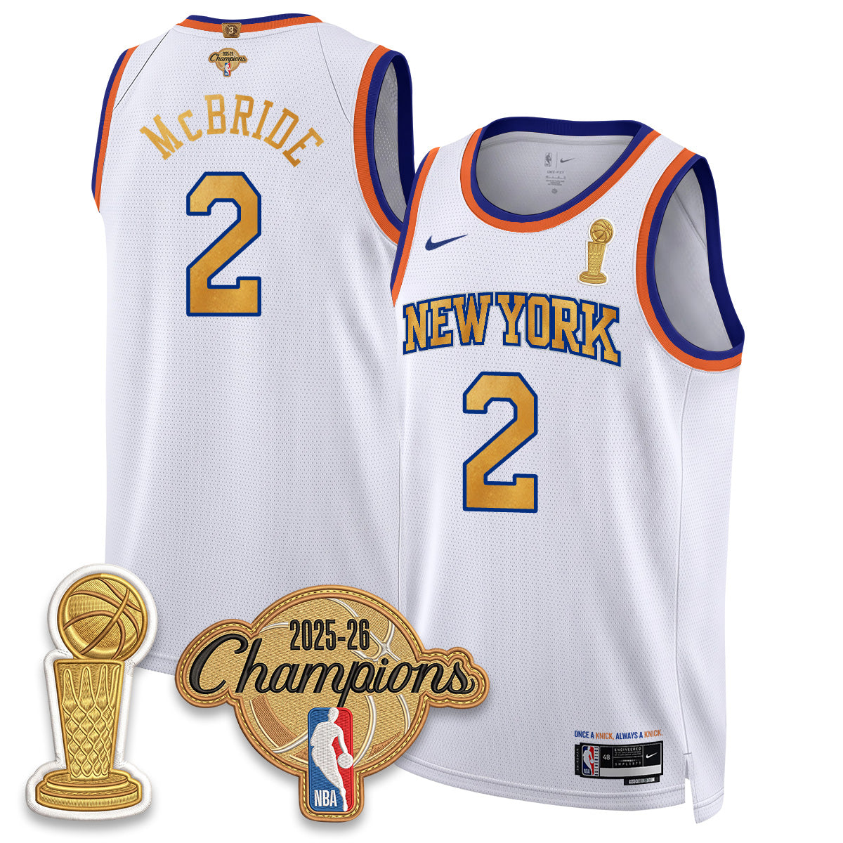 New York Knicks Champions Night Vapor Jersey - Stitched-NQD