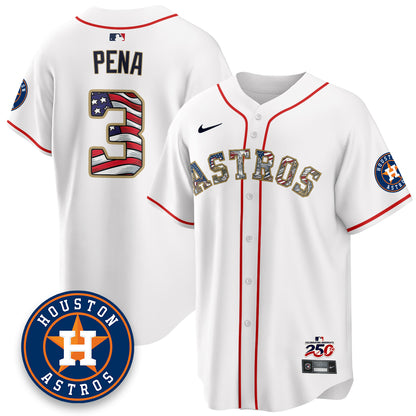 Houston Astros 2026 Independence Day USA Vapor Limited Jersey - Stitched