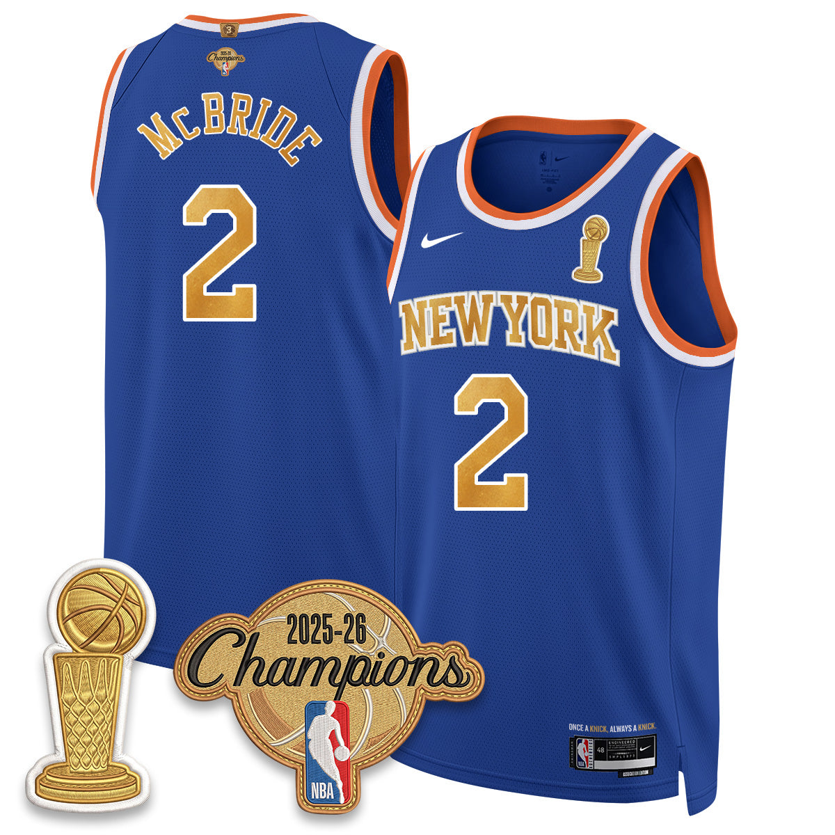 New York Knicks Champions Night Vapor Jersey - Stitched-NQD