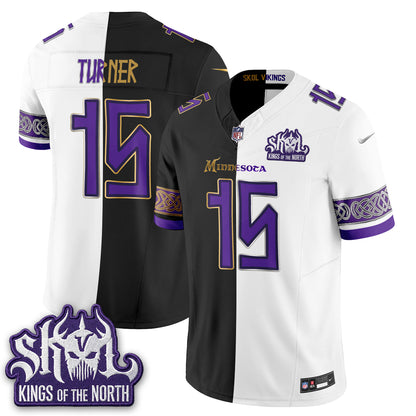 Minnesota Vikings Warrior Split Edition Vapor Jersey - Stitched-NQD