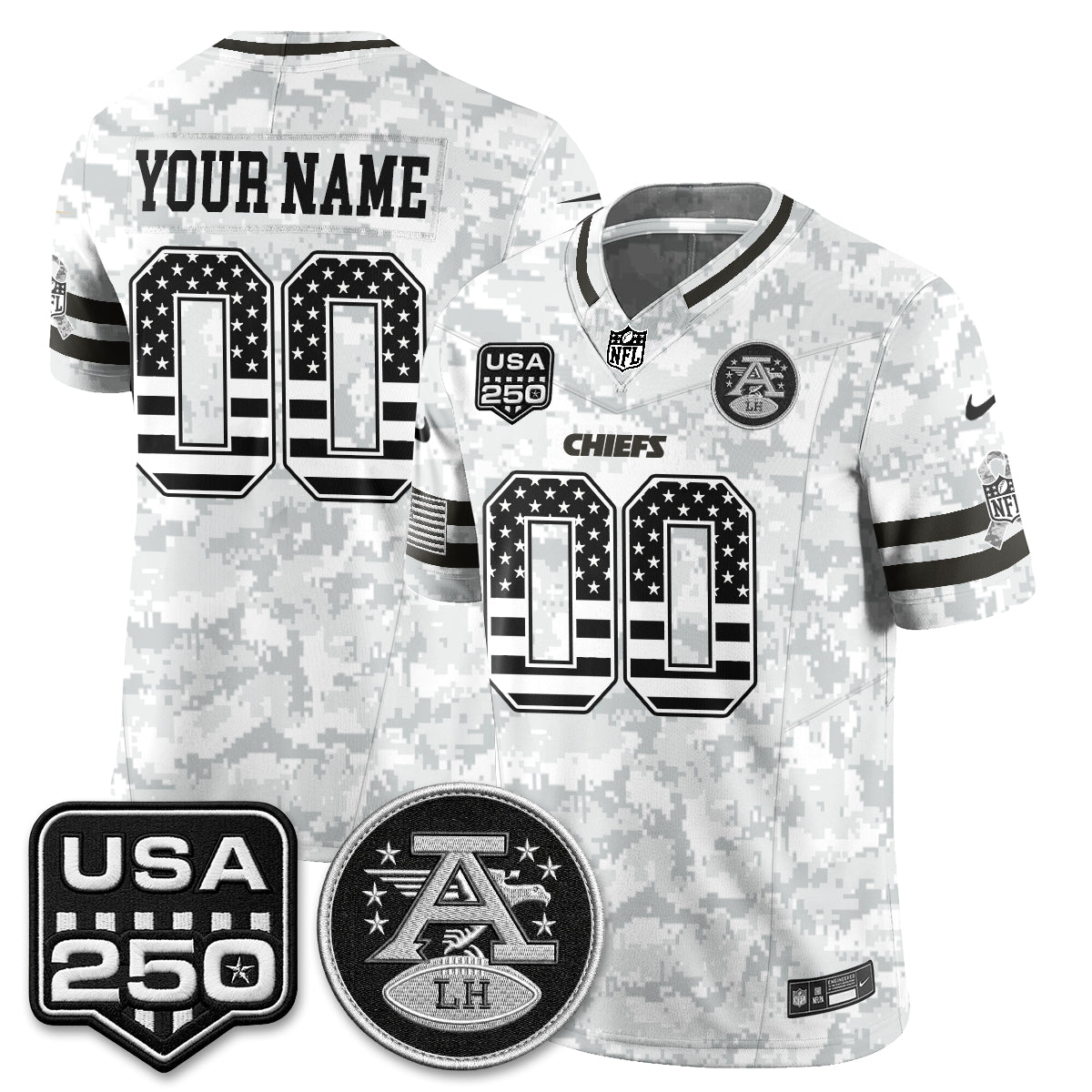 Kansas City Chiefs 2026 Salute to Service Vapor Custom Jersey - Stitched-NQD