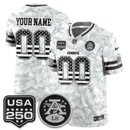 Kansas City Chiefs 2026 Salute to Service Vapor Custom Jersey - Stitched-NQD
