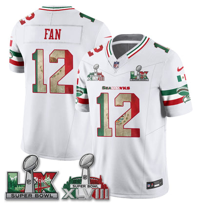 Seattle Seahawks Mexico Edition Vapor Jersey V2- Stitch-NQD