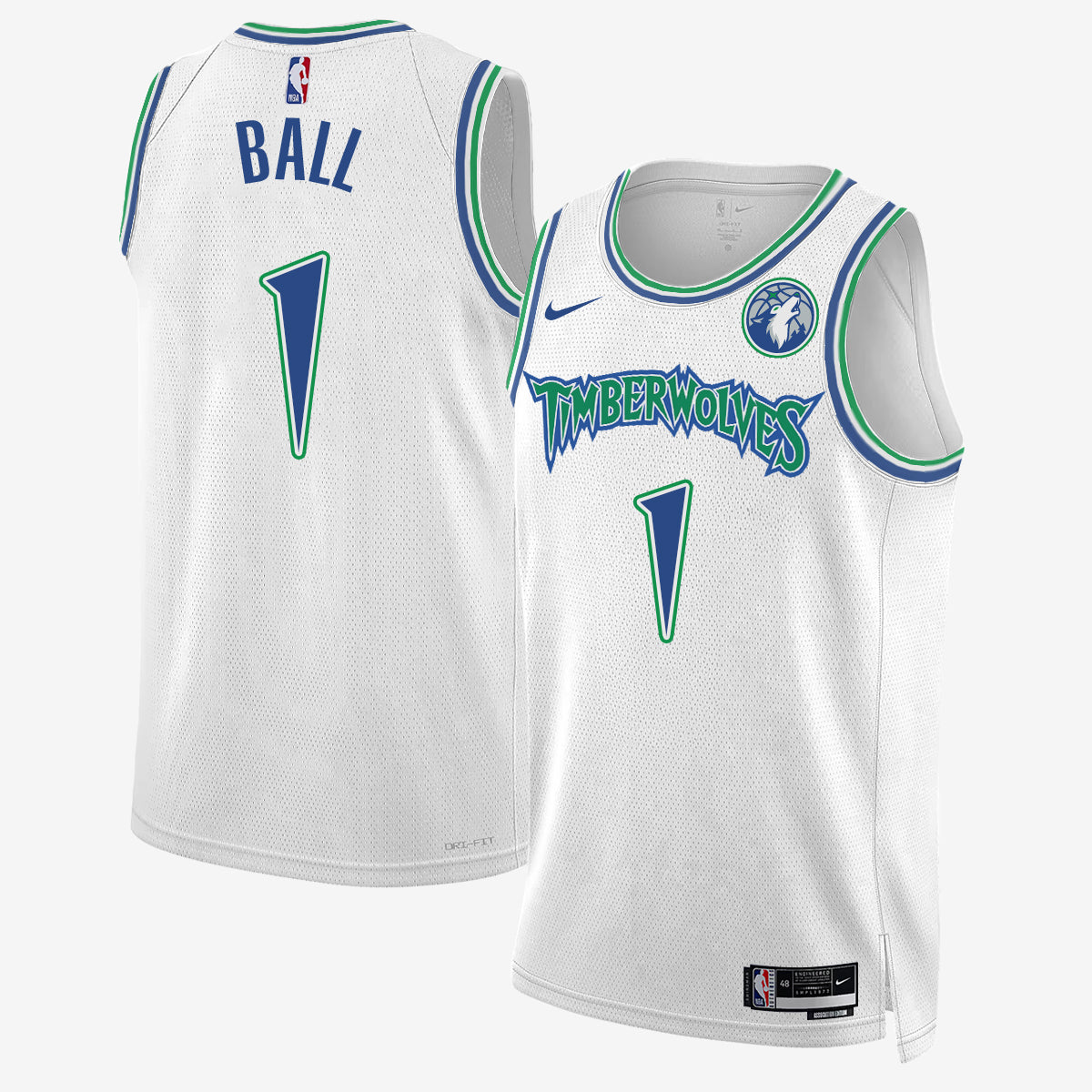 Minnesota Timberwolves #1 of Minnesota LaMelo City Connect Jersey - Stitched