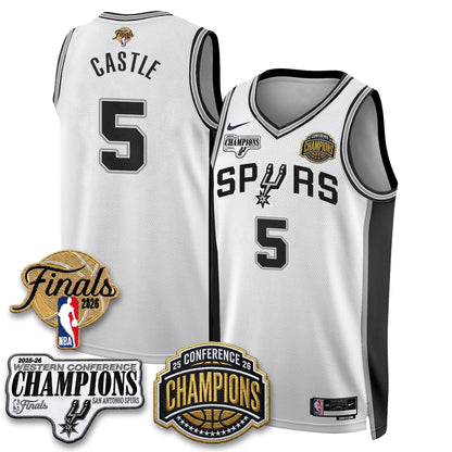 San Antonio Spurs 2026 NBA Western Conference Champions Vapor Jersey - Stitched
