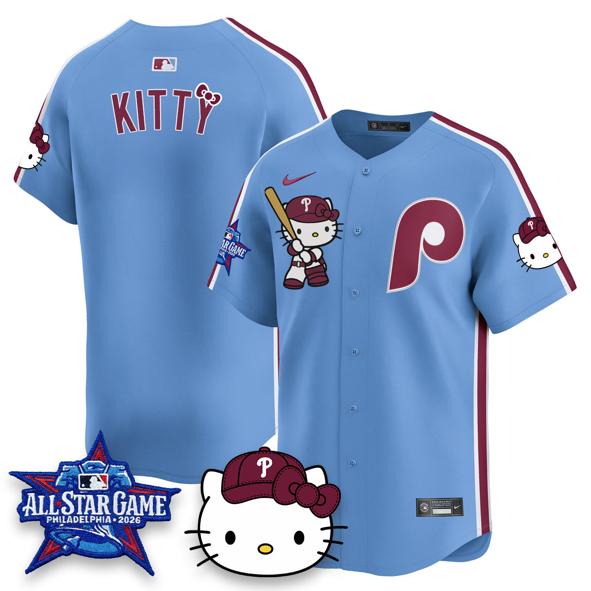 PHI x Meow Kitty Vapor Limited Blue Jersey- Stitched