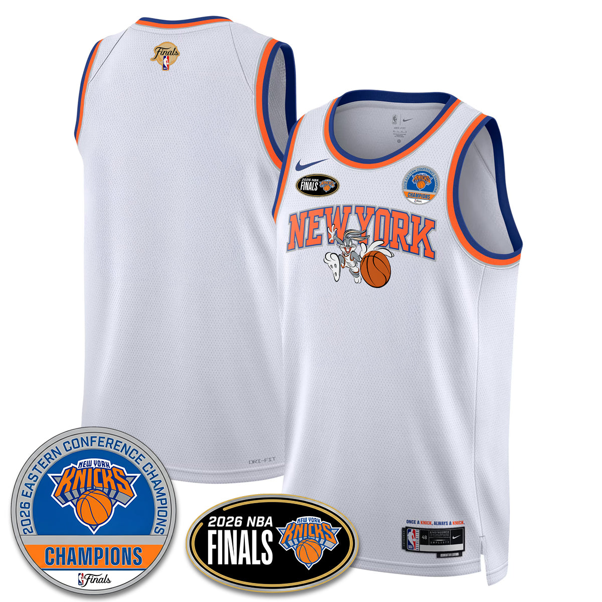 New York Knicks 2026 NBA Eastern Conference Champions x Bunny Vapor Jersey - Stitched