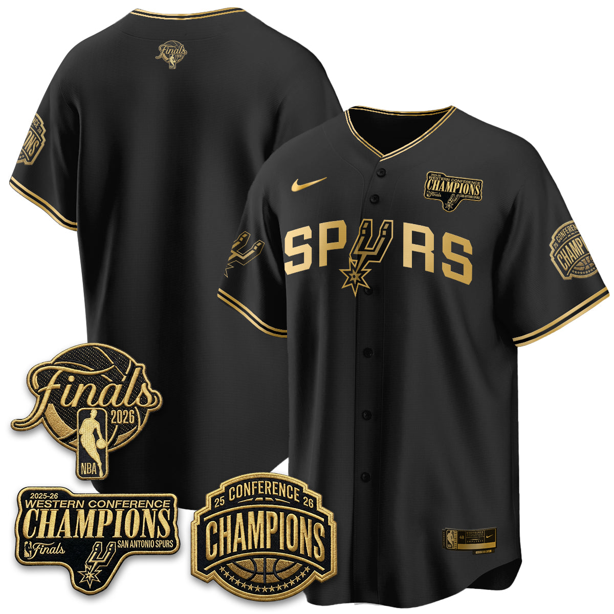 San Antonio Spurs 2026 Basketball Finals Vapor Special Jersey - Stitched