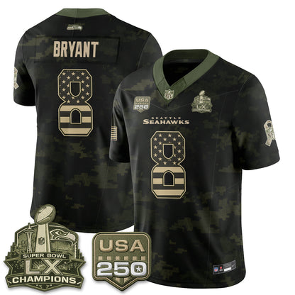Seattle Seahawks 2026 Salute to Service Edition Vapor Jersey - Stitched-NQD