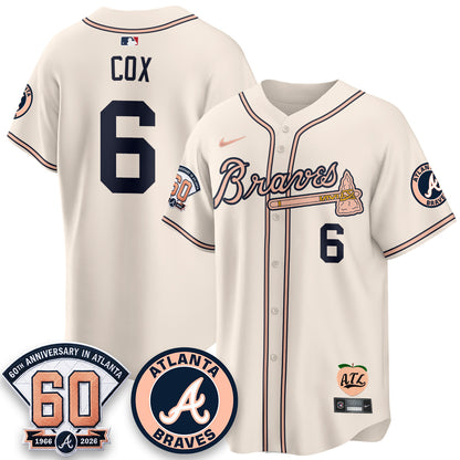 Atlanta Braves 60th Anniversary Peach Edition Vapor Premier Limited Jersey - All Stitched (1)