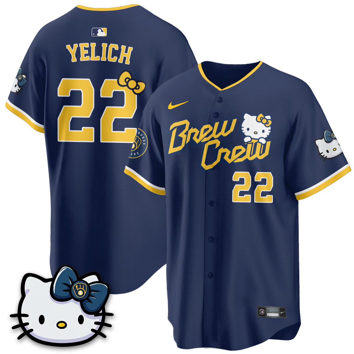 Milwaukee Brewers x Meow KT Vapor Jersey - Stitched N1