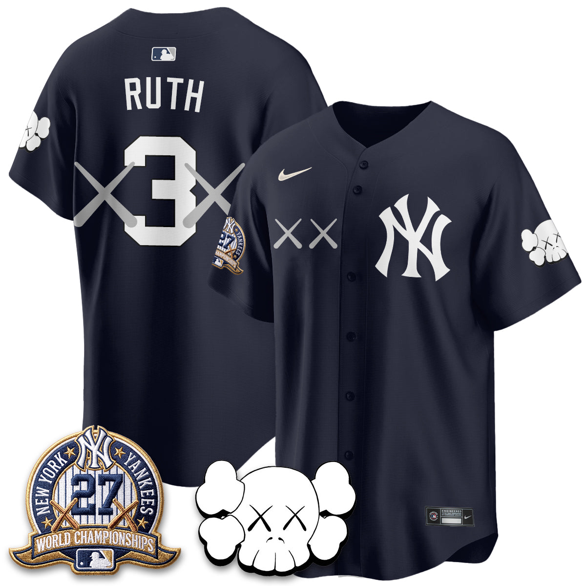 New York Yankees x KAWS Edition Vapor Jersey - Stitched
