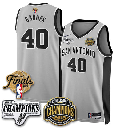 San Antonio Spurs 2026 NBA Western Conference Champions Vapor Jersey - Stitched